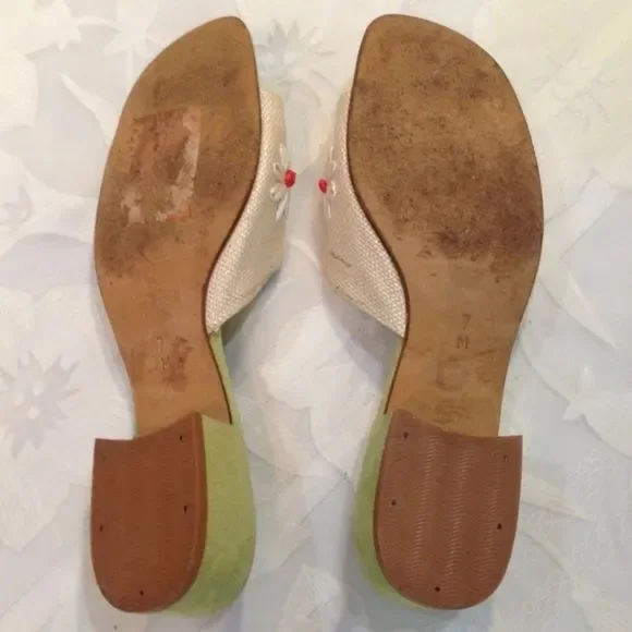 Vintage Zalo Sandals With Flowers